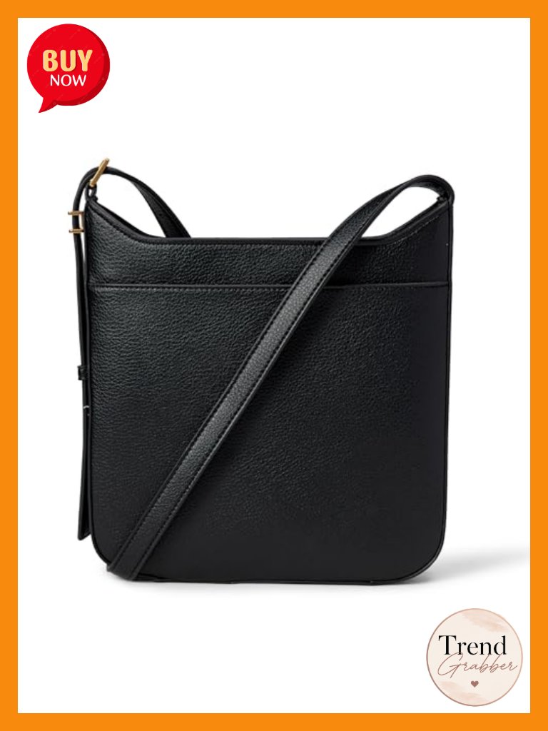 Faux Leather Slim Crossbody Bag With Adjustable Strap